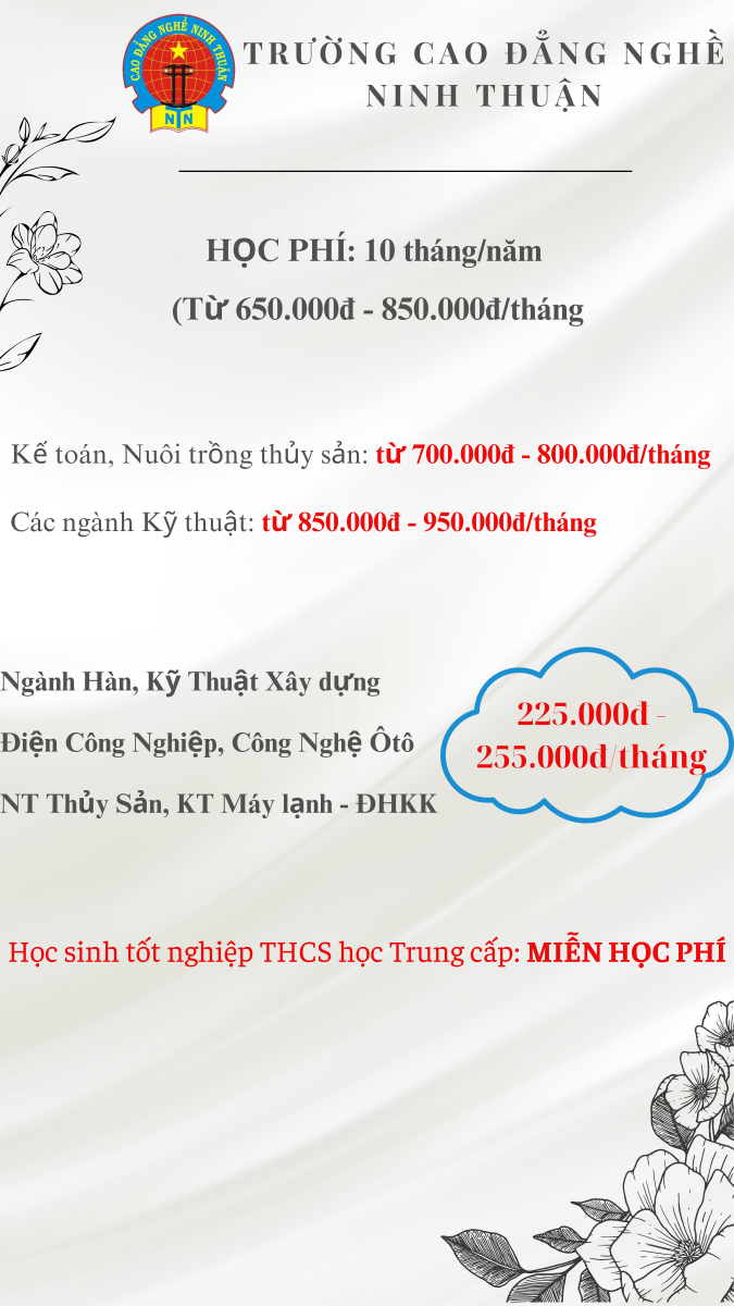 Thông báo Học phí năm 2024